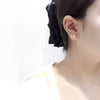 Freshwater Pearl Earrings S925 Sterling Silver Geometric Triangle Fashion For Women