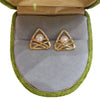 Freshwater Pearl Earrings S925 Sterling Silver Geometric Triangle Fashion For Women