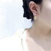 Freshwater Pearl Earrings S925 Sterling Silver Square Sea Shell Female