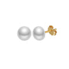 Freshwater Pearl Earrings 925 Silver Geometric Fashion Elegant Electroplated