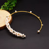 Freshwater Pearl Handmade Tassel Collar Retro Necklace 18K Gold Plated Geometric Design