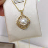 Freshwater Pearl Jewelry Set With Square Zircon Micro Set