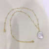 Freshwater Pearl Necklace Baroque Shaped Copper Pendant Fashion Minimalist
