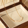 Freshwater Pearl Necklace Stainless Steel Geometric Clavicle Chain Electroplated Feminine Versatile Ins Minimalist Style