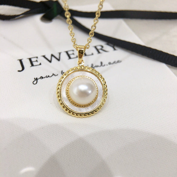 Freshwater Pearl Pendant Earring Set Highend Style
