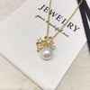 Freshwater Pearl Pendant Earrings Natural Small Flower Design