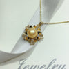 Freshwater Pearl Pendant Necklace Copper Material Gold Colorpreserving Ancient Gold Style