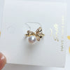 Freshwater Pearl Ring Copper And K Gold Bow Design Women's Style