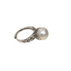 Freshwater Pearl Ring Copper Antique Silver Retro Alien Shape