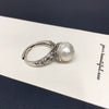 Freshwater Pearl Ring Copper Antique Silver Retro Alien Shape