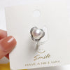 Freshwater Pearl Ring Copper Gold Plated With Zircon Micro Inlay Women's Style Flat Round And Steamed Bread Round Pearl