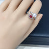 Freshwater Pearl Ring Copper Microinlaid Zircon Bamboo Ruby Open Women's Fashion Jewelry