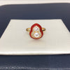 Freshwater Pearl Ring Copper Round Shape Women's Fashion Jewelry