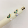 Freshwater Pearl Ring Copper With 18K Gold Electroplating Fashion Casual Butterfly Half Wings Design For Women