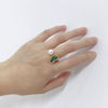 Freshwater Pearl Ring Copper With 18K Gold Electroplating Fashion Casual Butterfly Half Wings Design For Women