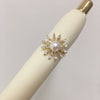 Freshwater Pearl Ring Light Luxury Zircon Sunflower Round Opening Copper Women's