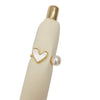 Freshwater Pearl Ring Natural Seashell Mother Of Shellfish Love Shaped Copper Material For Women