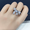 Freshwater Pearl Ring With Copper Bow And Zircon Women's Fashion Jewelry