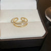 Freshwater Pearl Rose Flower Open Ring Real Gold Electroplated Metal Jewelry For Women
