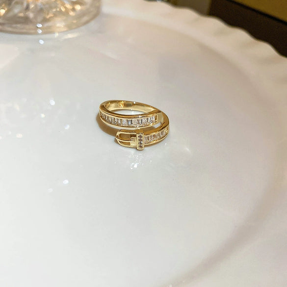 Freshwater Pearl Rose Flower Open Ring Real Gold Electroplated Metal Jewelry For Women