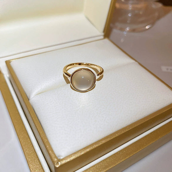 Freshwater Pearl Rose Flower Open Ring Real Gold Electroplated Metal Jewelry For Women
