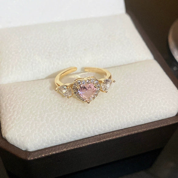 Freshwater Pearl Rose Flower Open Ring Real Gold Electroplated Metal Jewelry For Women