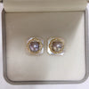 Freshwater Pearl Sea Shell Sterling Silver Goldfilled Women's Oblate Earrings