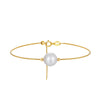 Freshwater Pearl Sterling Silver 14K Gold Plated Elegant Simple Style Beaded Plating Geometric Bracelets