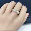 Freshwater Pearl Zircon Ring Copper Material Flat Round And Bun Round Shape Women's Hand Jewelry