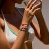 Friendship Bracelet Stainless Steel Red String Braided Oil Dripping Letters Electroplated Jewelry For Women