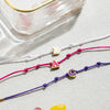 Friendship Bracelet Stainless Steel Red String Braided Oil Dripping Letters Electroplated Jewelry For Women