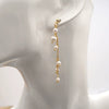 Fringed Beaded Freshwater Pearl Geometric Retro Women's Earrings