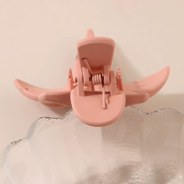 Frosted Flower Duckbill Hair Clip For Women Baked Enamel Plant Flower Style