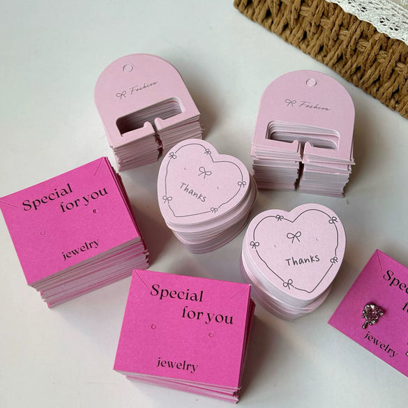 Frosted Luxury Earrings Necklaces Hair Accessories Clips Jewelry Cards Packaging Made Of Paper And Cardboard