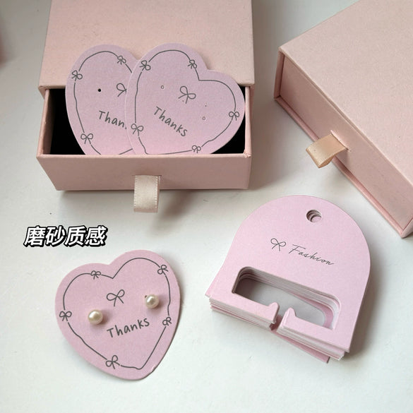 Frosted Luxury Earrings Necklaces Hair Accessories Clips Jewelry Cards Packaging Made Of Paper And Cardboard