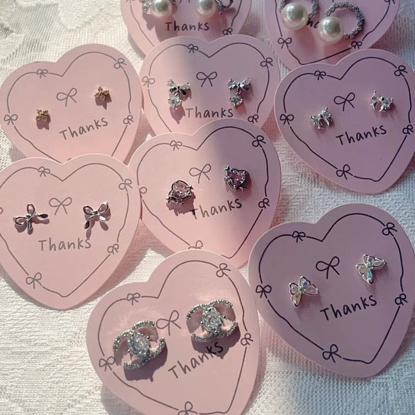 Frosted Luxury Earrings Necklaces Hair Accessories Clips Jewelry Cards Packaging Made Of Paper And Cardboard