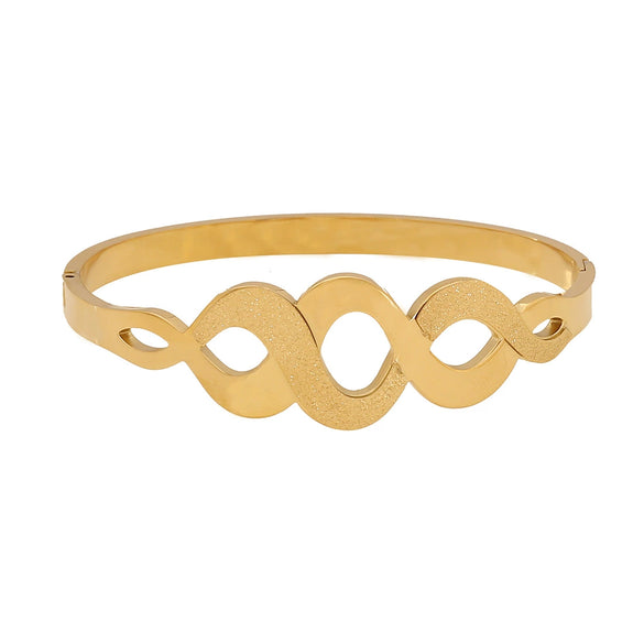 Frosted Stainless Steel Women's Personality Joker Bracelet With Electroplating