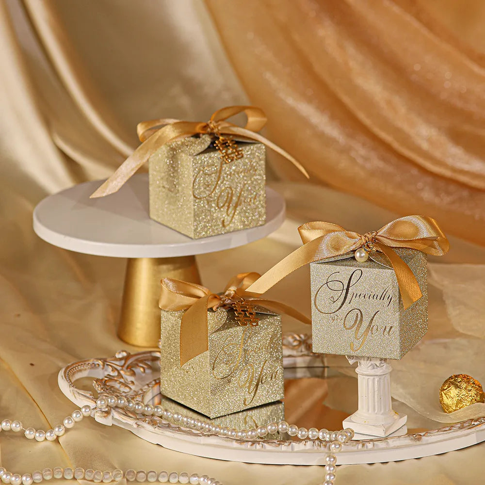 Frosted Wedding Gift Candy Box Wedding Candy Box Light Luxury High-Grade Silver Candy Fruit Carton Box