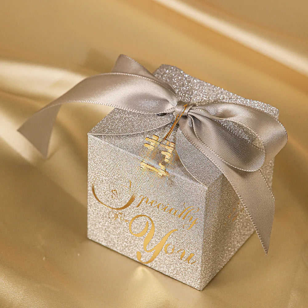 Frosted Wedding Gift Candy Box Wedding Candy Box Light Luxury High-Grade Silver Candy Fruit Carton Box