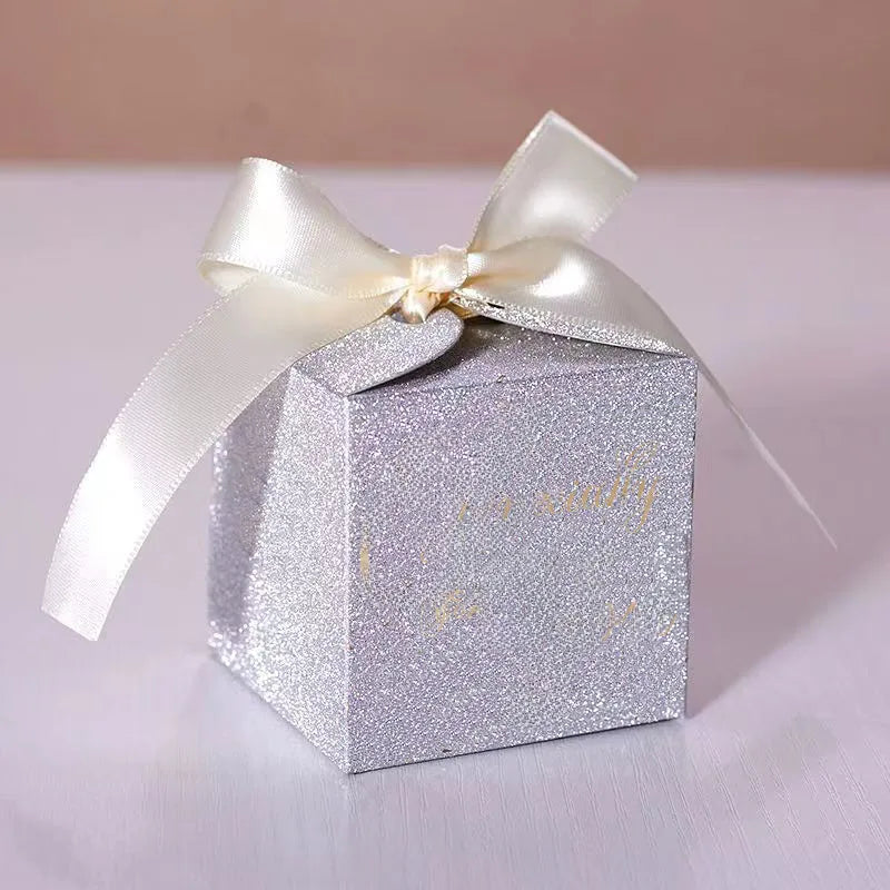 Frosted Wedding Gift Candy Box Wedding Candy Box Light Luxury High-Grade Silver Candy Fruit Carton Box