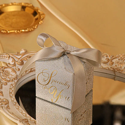 Frosted Wedding Gift Candy Box Wedding Candy Box Light Luxury High-Grade Silver Candy Fruit Carton Box