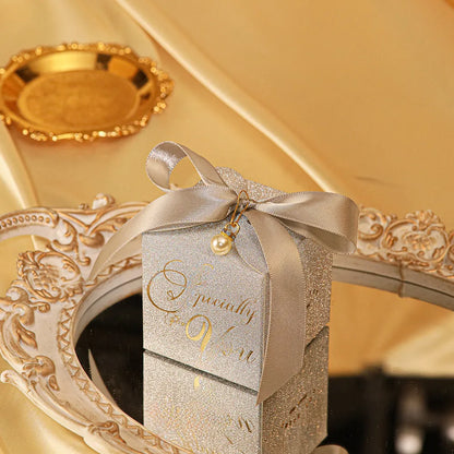 Frosted Wedding Gift Candy Box Wedding Candy Box Light Luxury High-Grade Silver Candy Fruit Carton Box