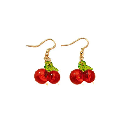 Fruit Cherry Earrings Cross-border Simple New Ear Jewelry Ear Hooks