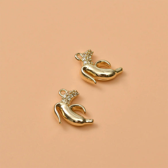 Fruit Pendant Jewelry Copper Material Electroplated Accessories For Earrings And Necklace