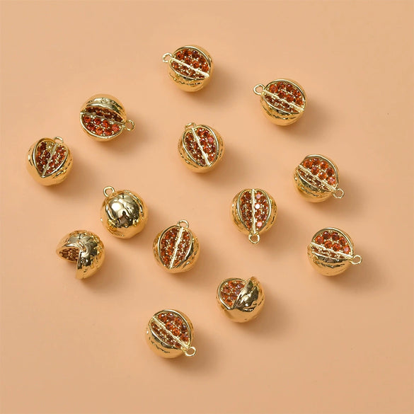 Fruit Pendant Jewelry Copper Material Electroplated Accessories For Earrings And Necklace