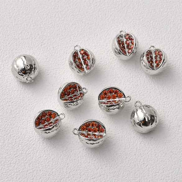 Fruit Pendant Jewelry Copper Material Electroplated Accessories For Earrings And Necklace