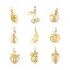 Fruit Pendant Stainless Steel Peach Strawberry Apple Furnace Vacuum Plated 18K Gold Color Diy Small Pendant