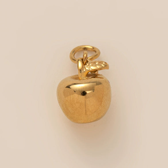 Fruit Pendant Stainless Steel Peach Strawberry Apple Furnace Vacuum Plated 18K Gold Color Diy Small Pendant