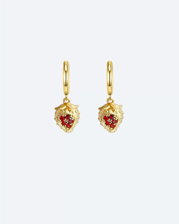 Fruit Series Copper Gold Electroplated Earrings