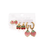 Fruit Series Strawberry Cherry Titanium Steel Electroplated Women's Fashion Earrings